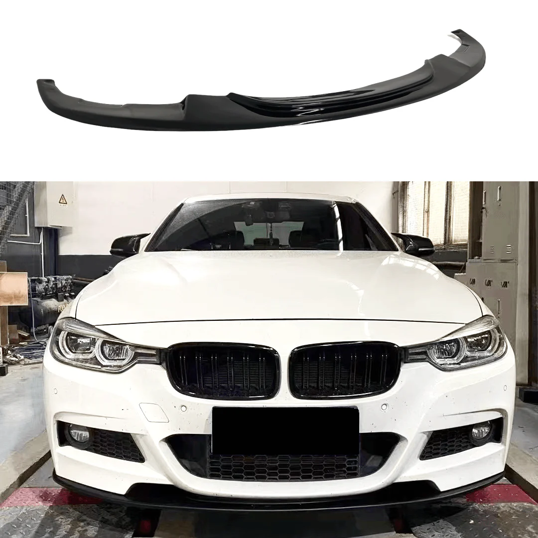 Fits BMW 2012-2019 3-Series F30 M Sport Auto Plus Style Gloss Black Front Lip Spoiler