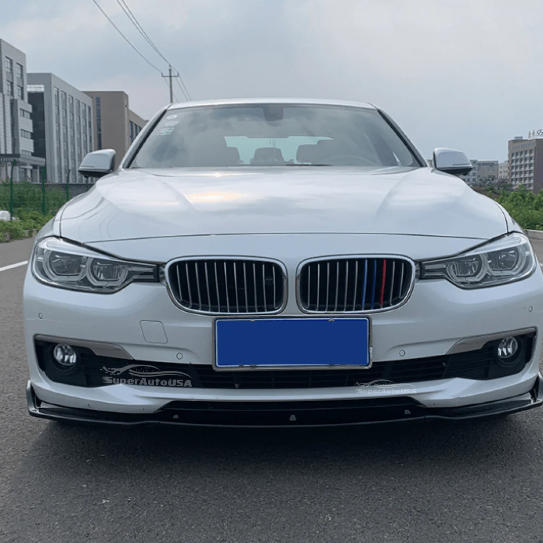 Fits 2013-2018 BMW F30 F31 3 SERIES Sedan Base Front Bumper Lip Spoiler (Carbon Fiber Print) - Image 5