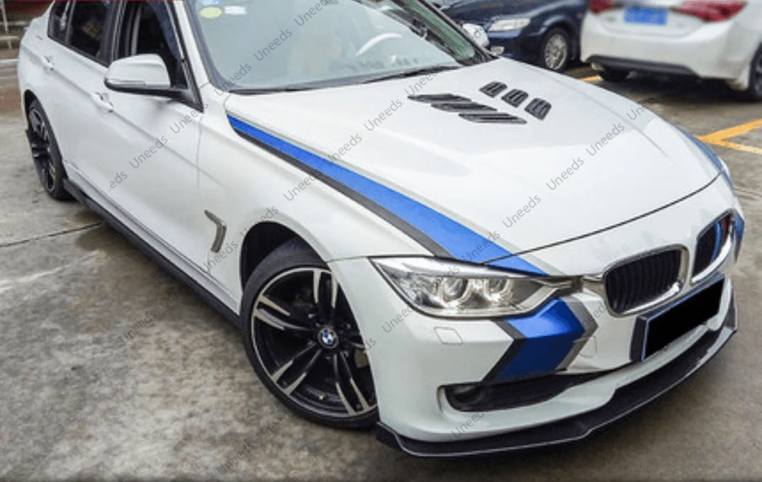 Fits 2013-2018 BMW F30 F31 3-SERIES Sedan Base Front Bumper Lip (Gloss Black) - Image 4