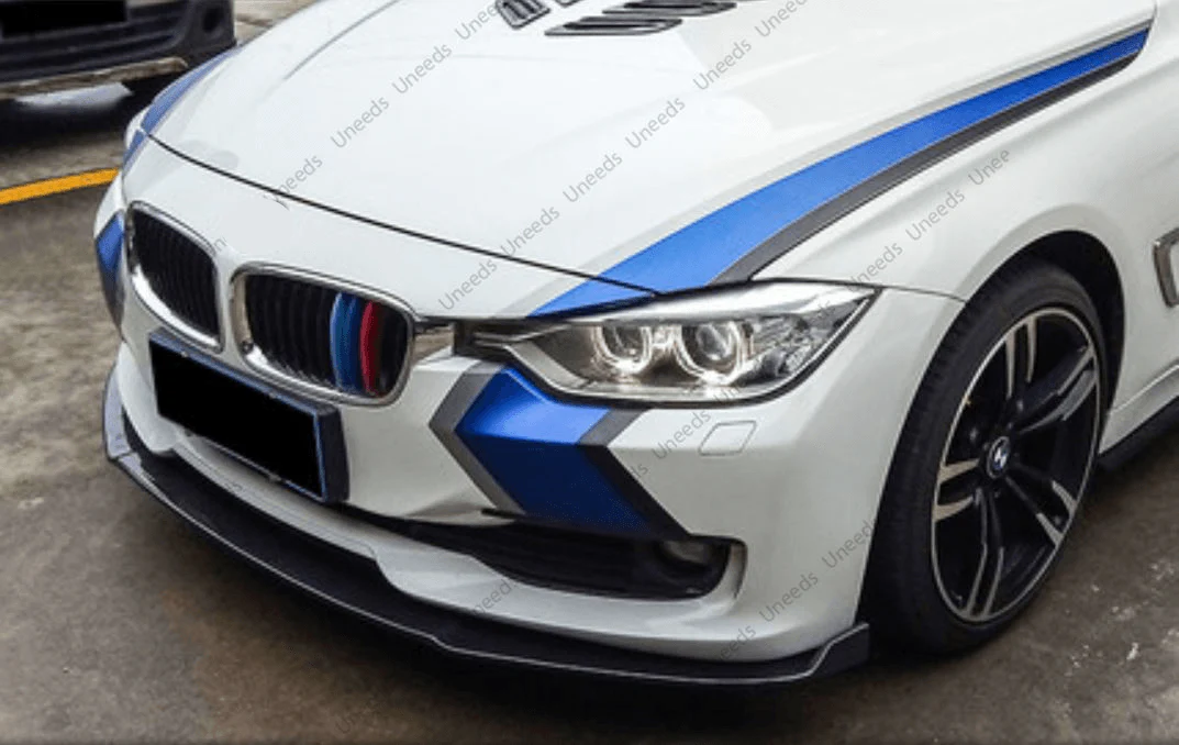 Fits 2013-2018 BMW F30 F31 3-SERIES Sedan Base Front Bumper Lip (Gloss Black) - Image 5