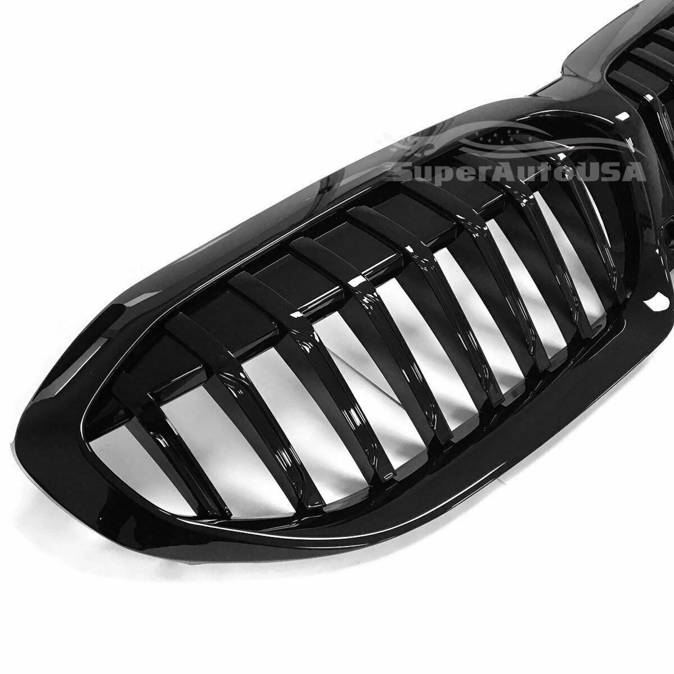 Fits 2019-2022 BMW 3 Series G20 G21 Single Line Front Kidney Grill (Gloss Black) - Image 4