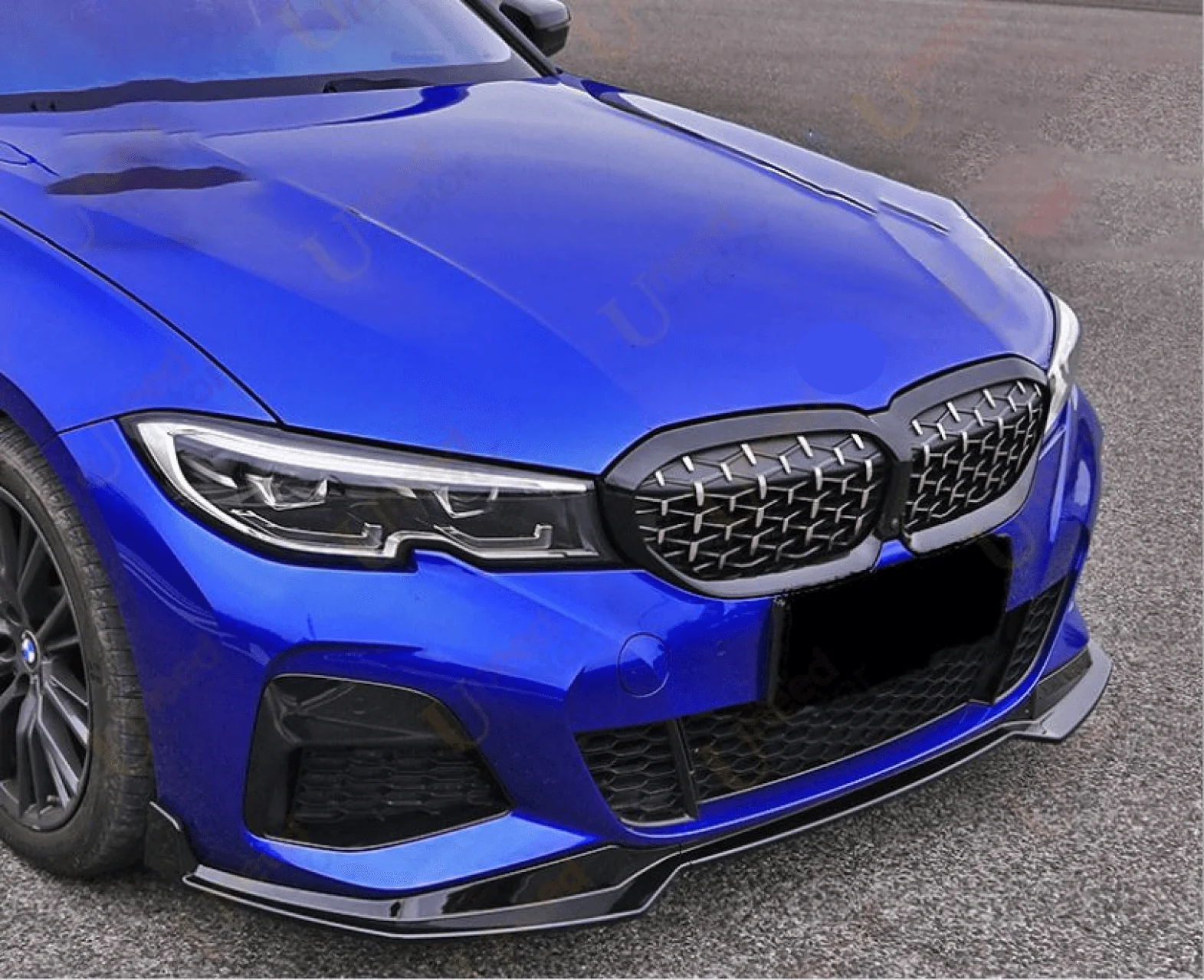 Fits BMW 3 Series G20 M Sport 2019-2022 Front Bumper Lip Car Spoiler (Gloss Black) - Image 6