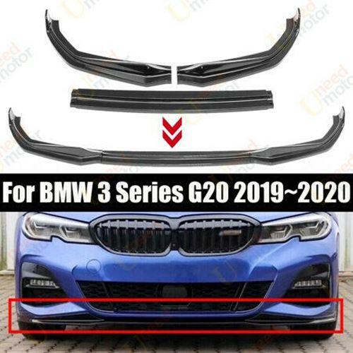 Fits BMW 3 Series G20 M Sport 2019-2022 Front Bumper Lip Car Spoiler (Gloss Black) - Image 7
