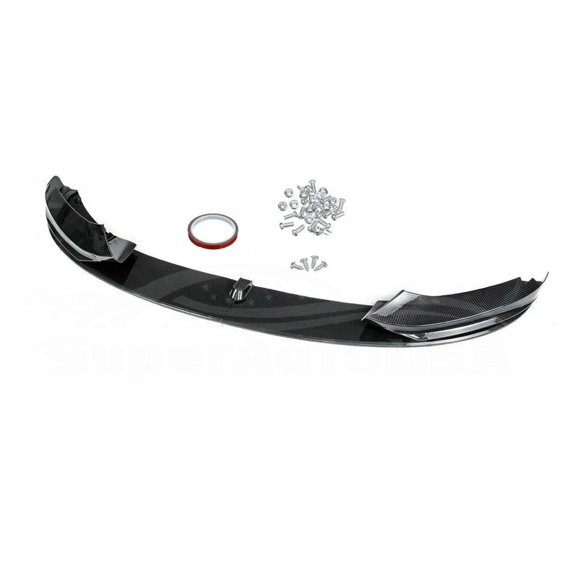 Fits BMW F10 F11 5 Series M Sport Front Bumper Lip Spoiler (Carbon Fiber Print) - Image 2