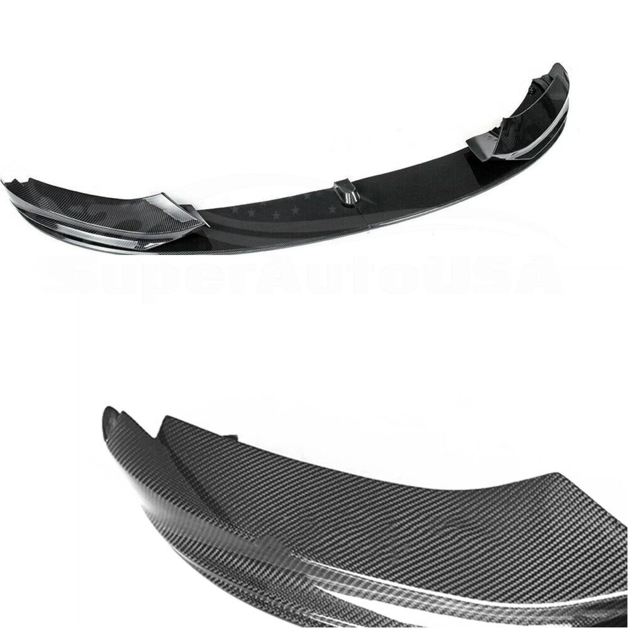 Fits BMW F10 F11 5 Series M Sport Front Bumper Lip Spoiler (Carbon Fiber Print) - Image 3