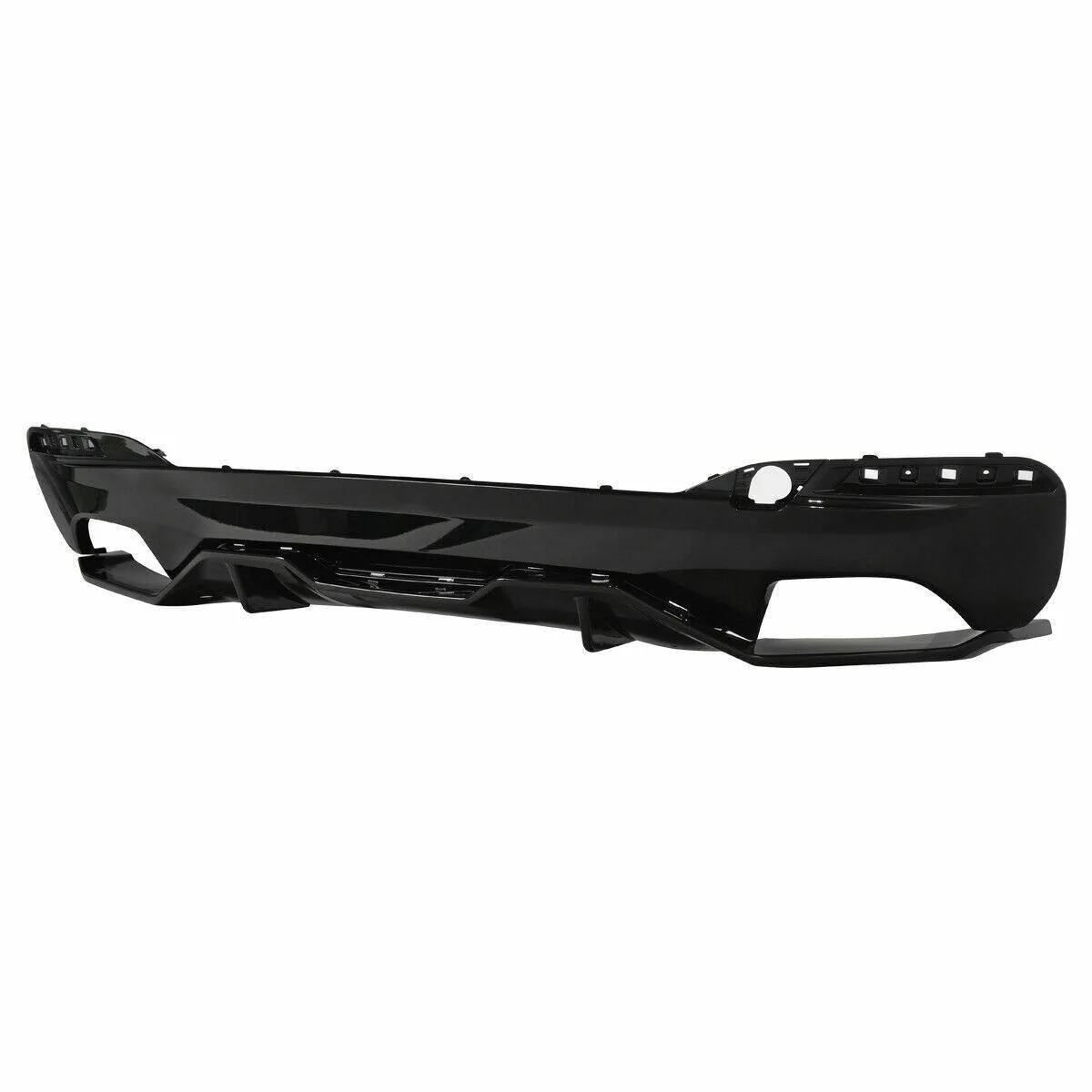 Fits 2017-2022 BMW G30 540i/550i/M550i M Sport Style Rear Bumper Diffuser Spoiler (Gloss Black) - Image 3