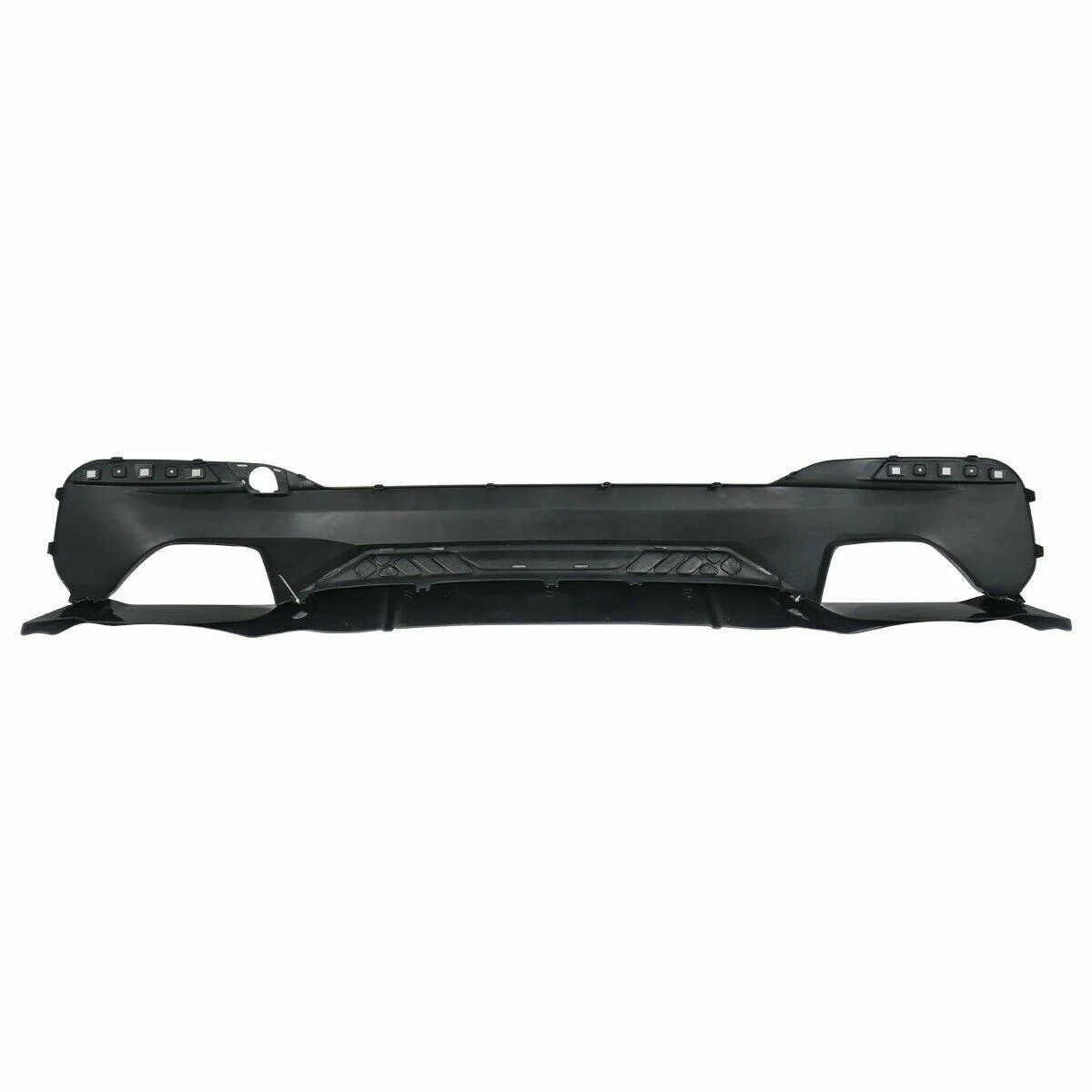 Fits 2017-2022 BMW G30 540i/550i/M550i M Sport Style Rear Bumper Diffuser Spoiler (Gloss Black) - Image 5