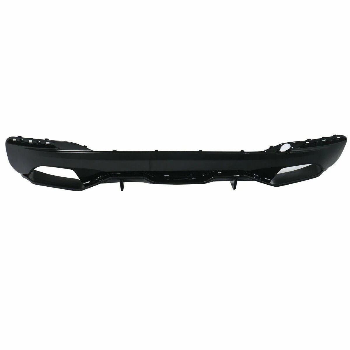 Fits 2017-2022 BMW G30 540i/550i/M550i M Sport Style Rear Bumper Diffuser Spoiler (Gloss Black) - Image 6