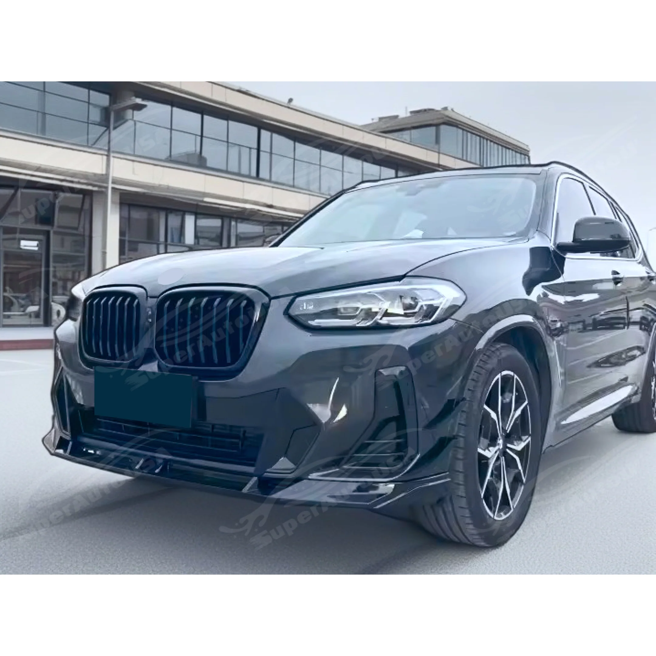 Fits BMW X3 G01 LCI M Package 2022 2023 2024 Gloss Black Front Splitter Spoiler Lower Bumper Lip - Image 6