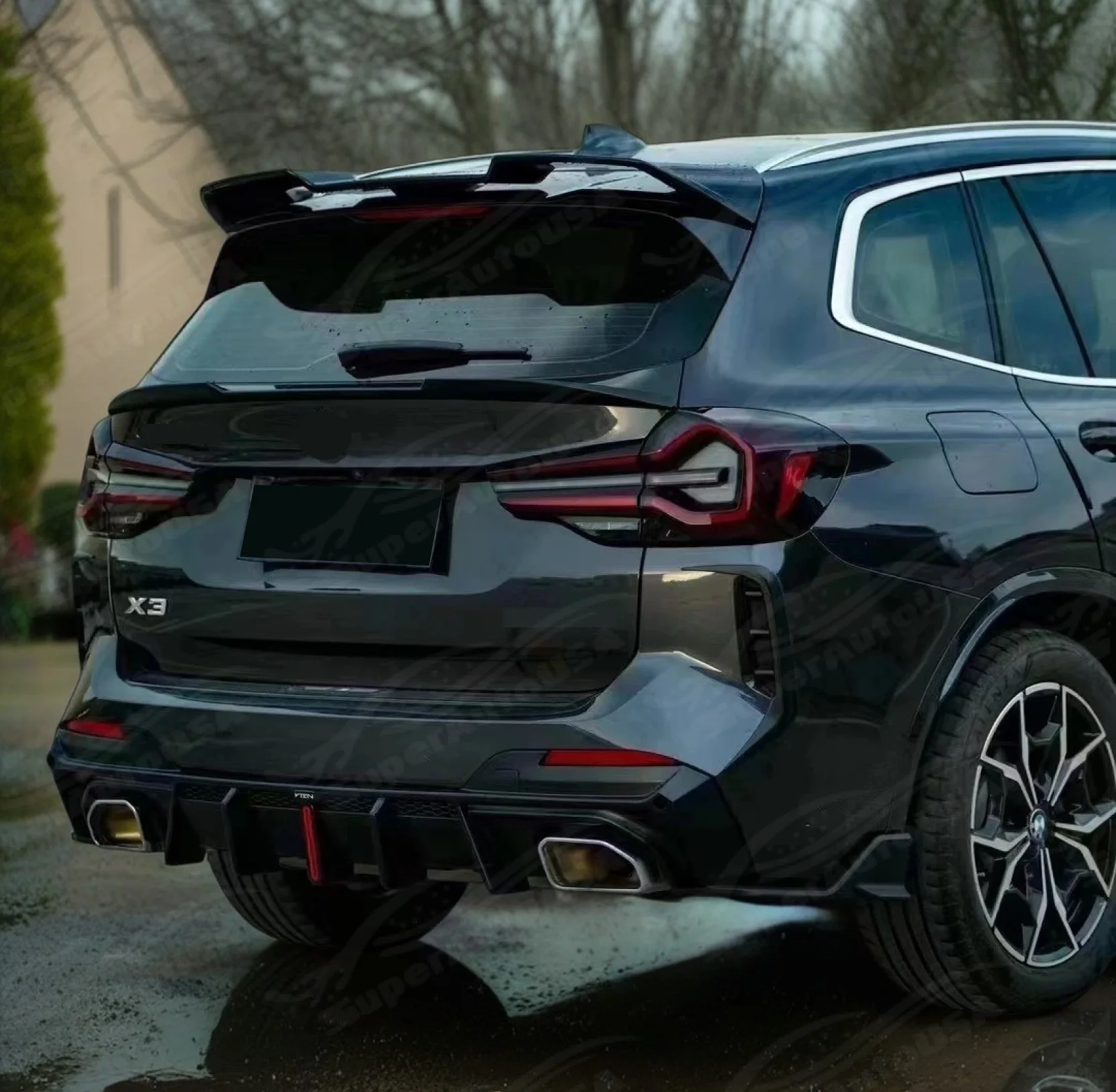 Fits BMW X3 G01 LCI M-Sport Package 2022 2023 2024 Rear Mid Spoiler Wing VTEN - Image 4