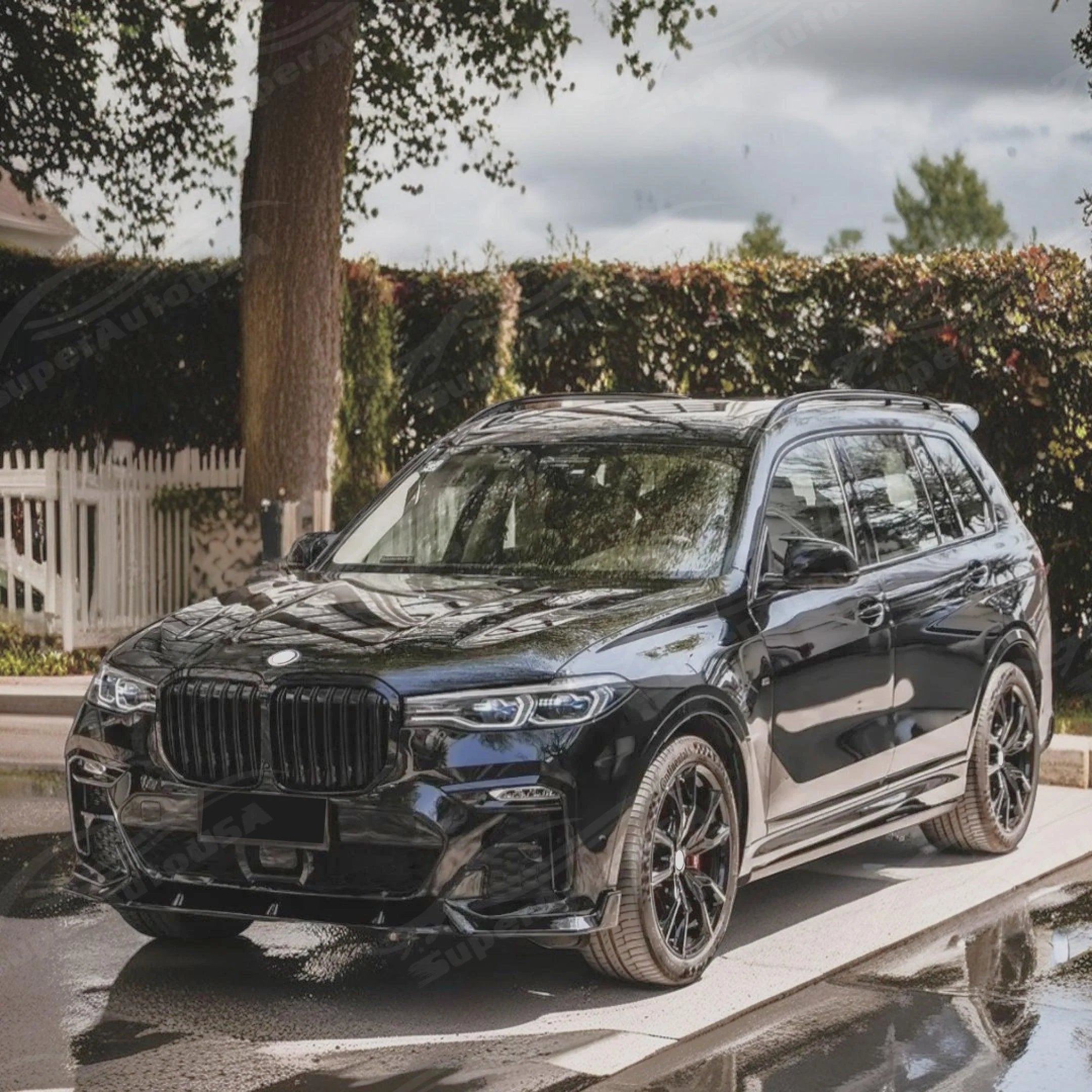 Fits BMW X7 SUV 2019-2022 Gloss Black M Sport Style Front Kidney Ornamental Grill Grille - Image 13