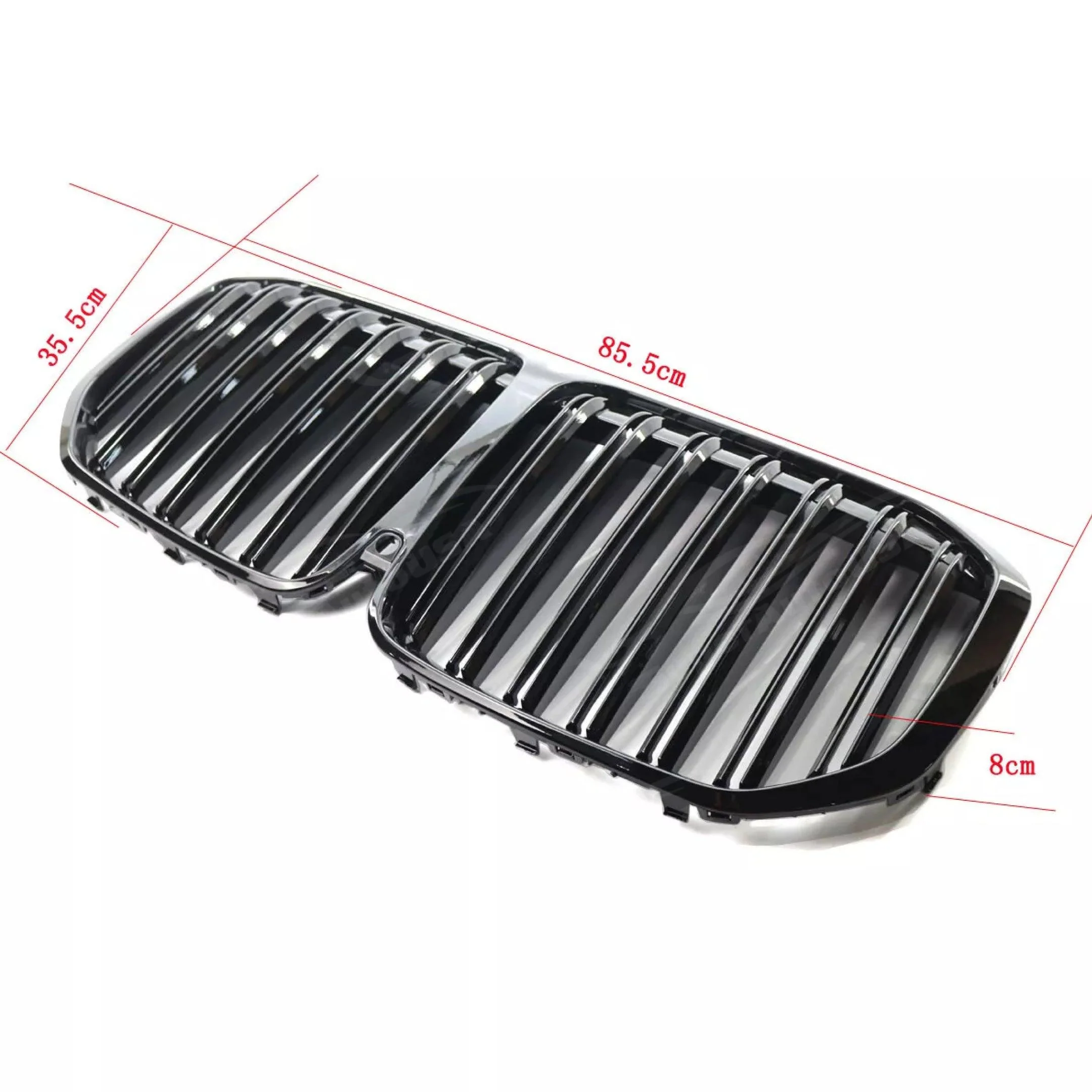 Fits BMW X7 SUV 2019-2022 Gloss Black M Sport Style Front Kidney Ornamental Grill Grille - Image 15