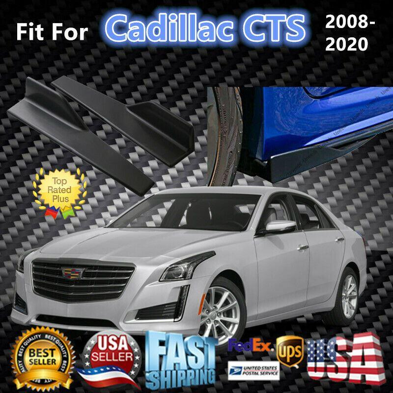 Fit 2008-2020 Cadillac CTS Black Side Skirts Splitter Spoiler Diffuser Wings - Image 4