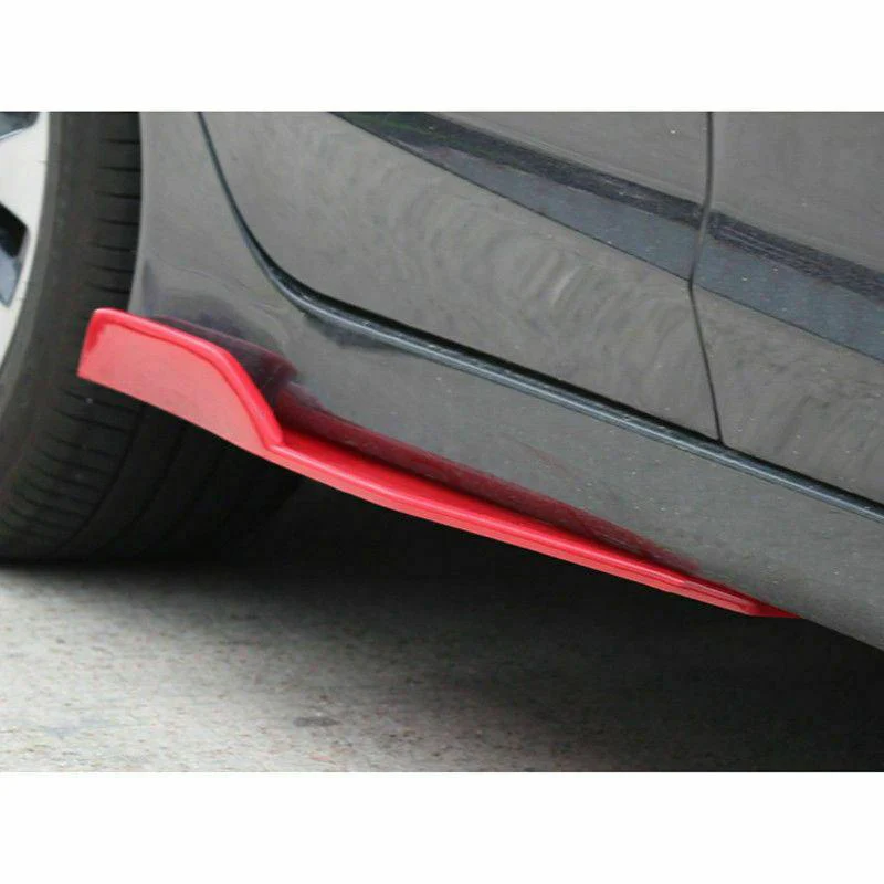 Fit 2008-2020 Cadillac CTS Side Skirts Splitters Spoiler Diffuser Wings (Red) - Image 5