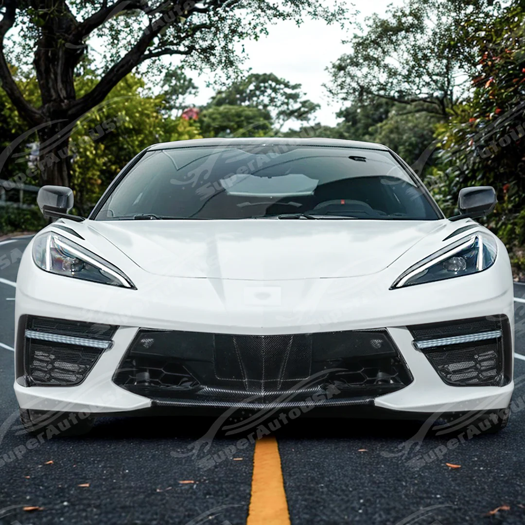 2020+ Chevrolet Corvette C8 - Carbon Fiber Sequential LED DRL Light Bar Bezel Insert - Image 16