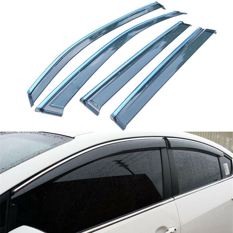 Fit 2011-2021 Dodge Charger Clip-On Chrome Trim Vent Window Visors Rain Sun Wind Guards Shade Deflectors - Image 4