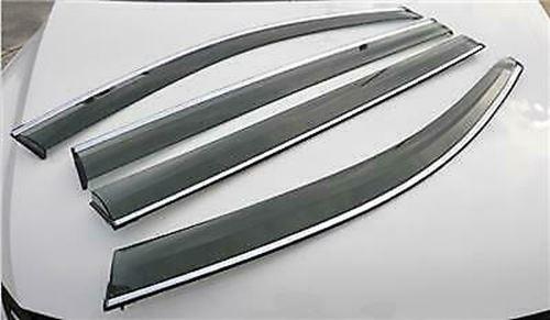 Fit 2011-2021 Dodge Charger Clip-On Chrome Trim Vent Window Visors Rain Sun Wind Guards Shade Deflectors - Image 8