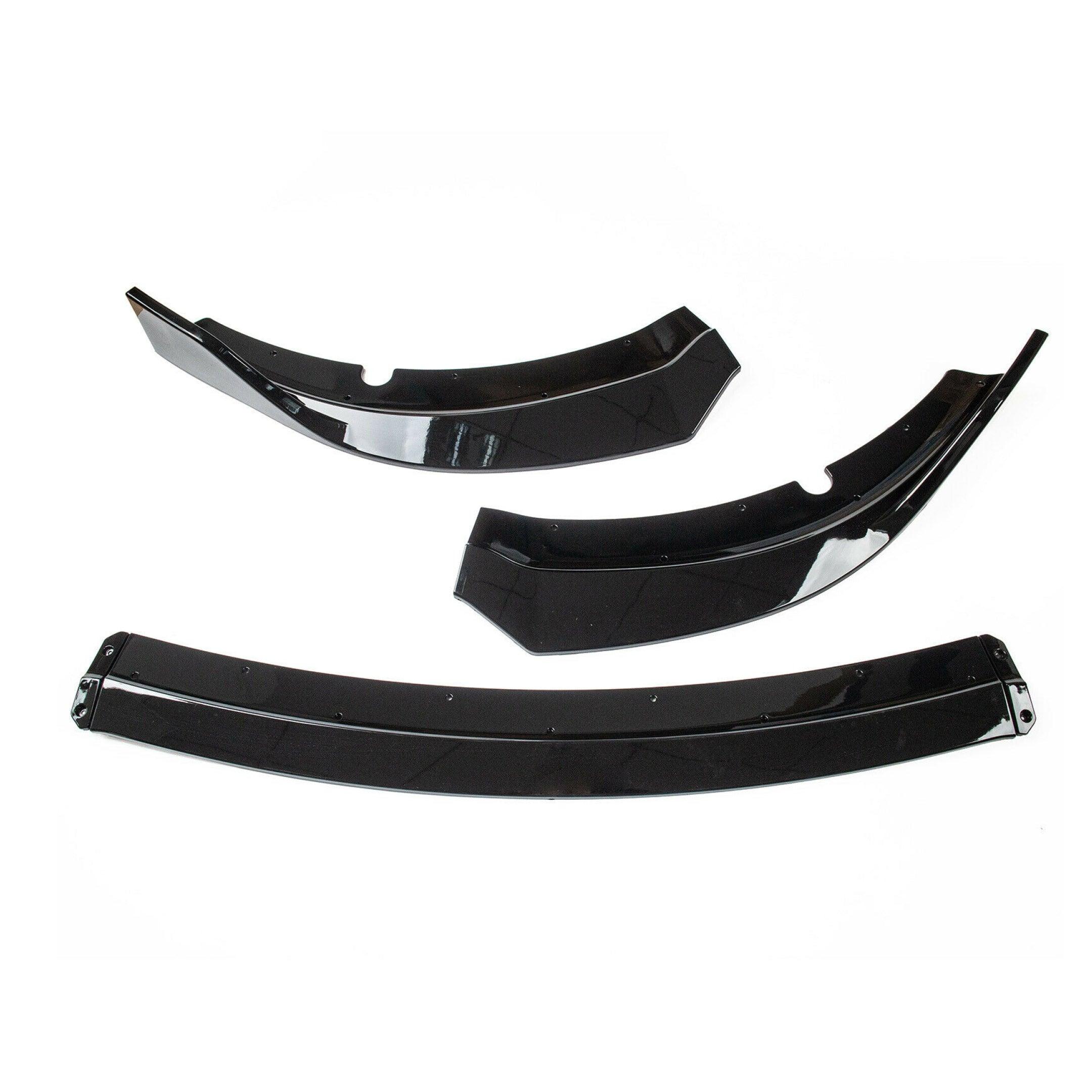 Fits 2015-2022 Dodge Charger SRT RT Front Bumper Lip Spoiler Splitter Body (Black, 3pcs) - Image 5