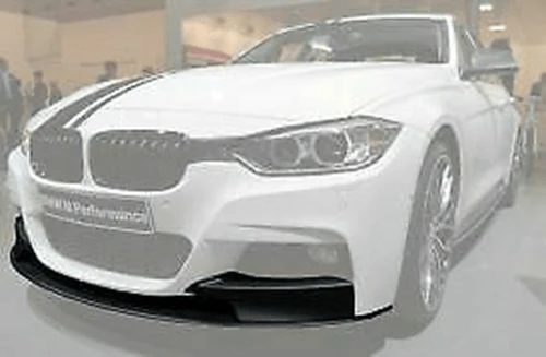 Fits 2012-2018 BMW F30 3 Series M Style Front Bumper Lip Body Kit Gloss Black 2pcs - Image 3