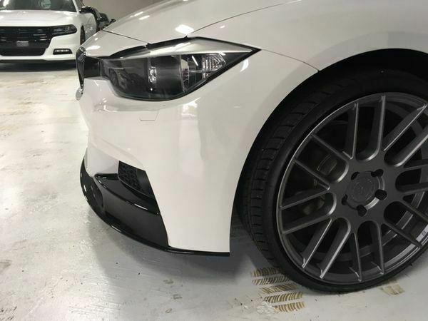 Fits 2012-2018 BMW F30 3 Series M Style Front Bumper Lip Body Kit Gloss Black 2pcs - Image 6