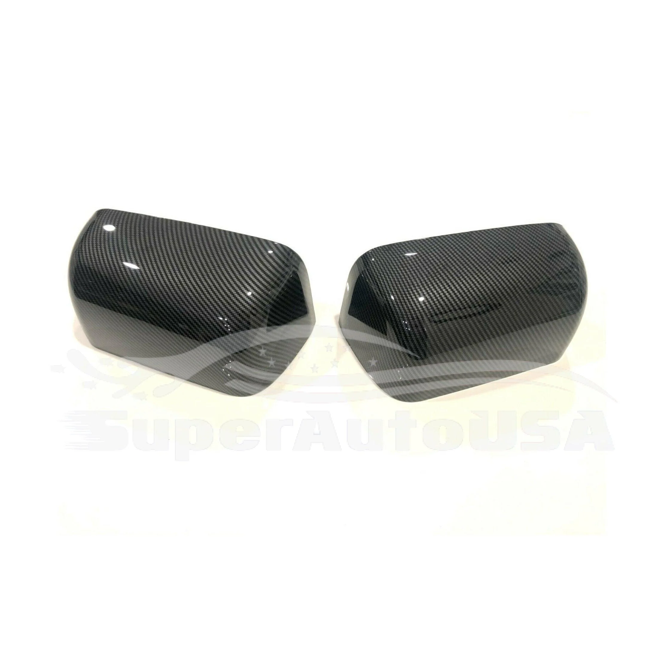 Fits 2008-2015 Ford F250 F350 F450 Rear View Mirror Covers Overlay (Carbon Fiber Print) - Image 2