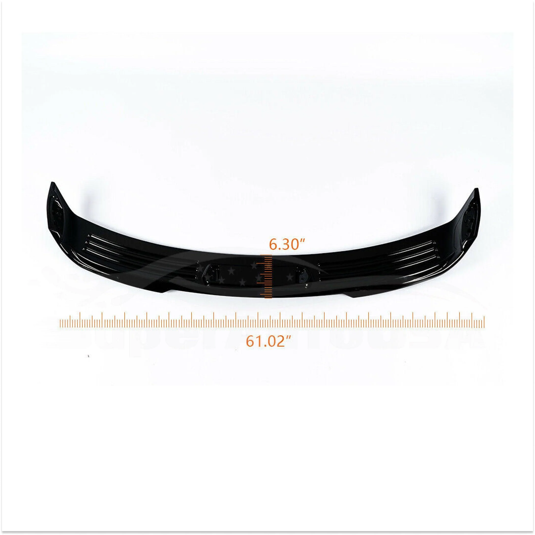 Fit 2015-2021 Ford Mustang GT Style Rear Trunk Spoiler Wing Lid (Gloss Black) - Image 3