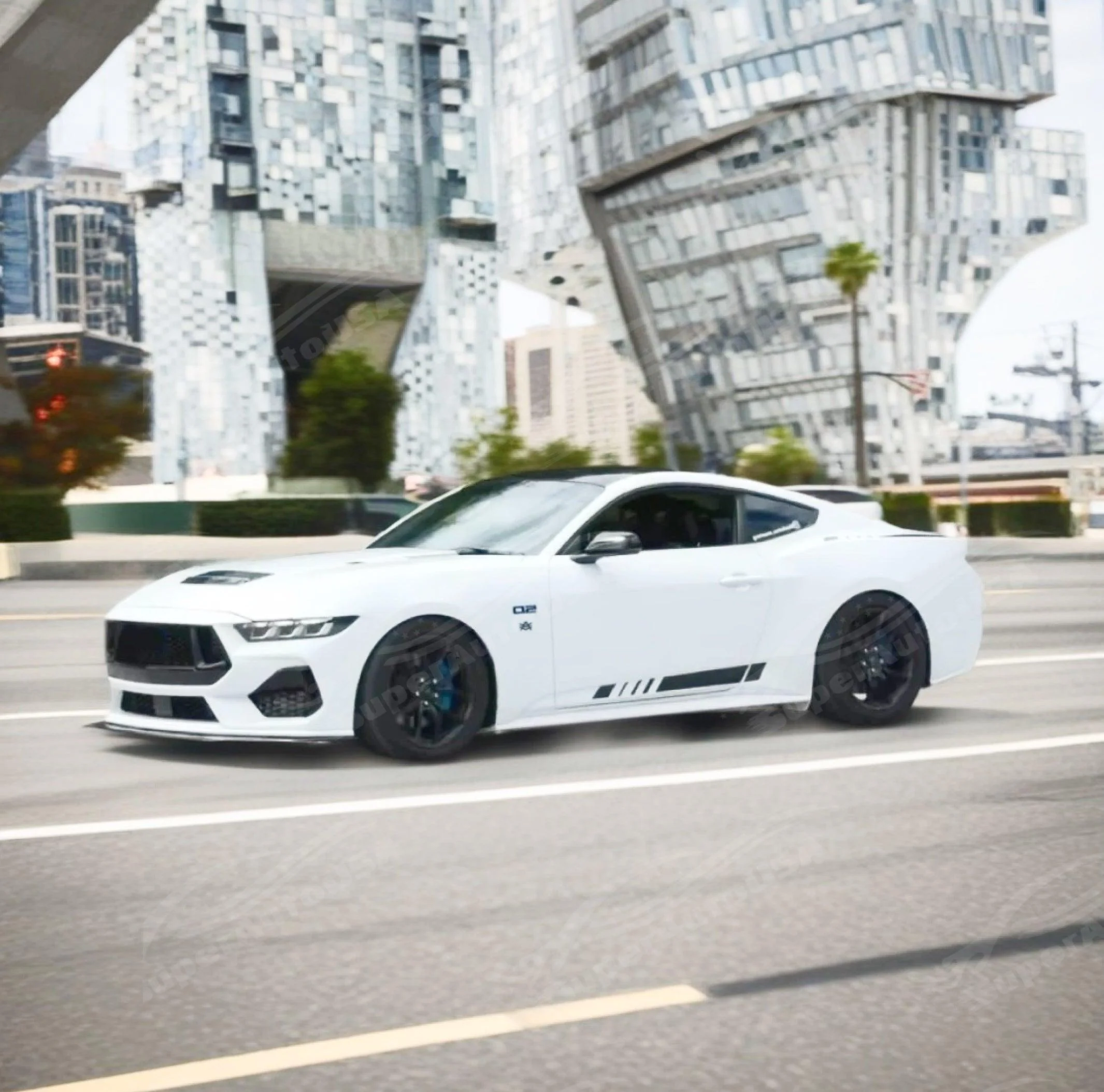 Fits Ford Mustang 2024-2025 Real Carbon Fiber Front Splitter Lip Spoiler (1pc) - Image 5