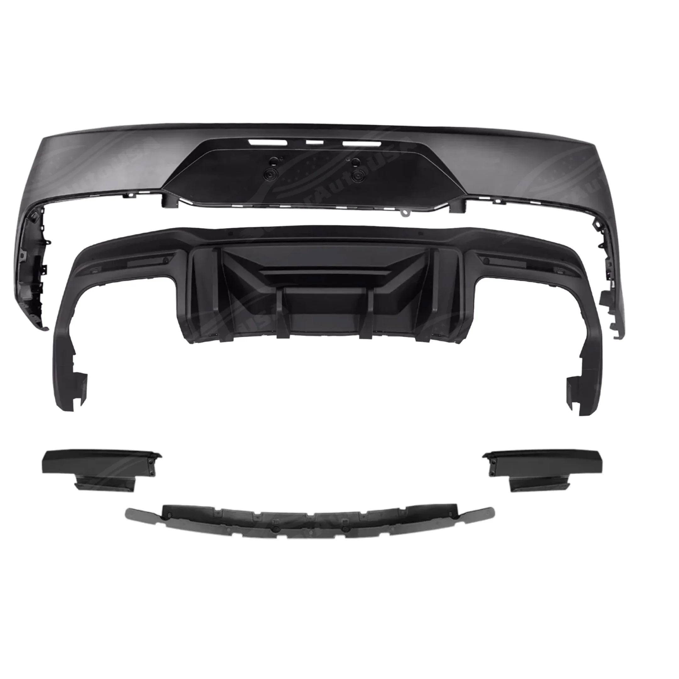 Fits Ford Mustang 2024-2025up Dark Horse Style Front Bumper Cover Fascia Upper Lower Grilles Lip & Rear Bumper Cover primed Diffuser Kit - Image 6