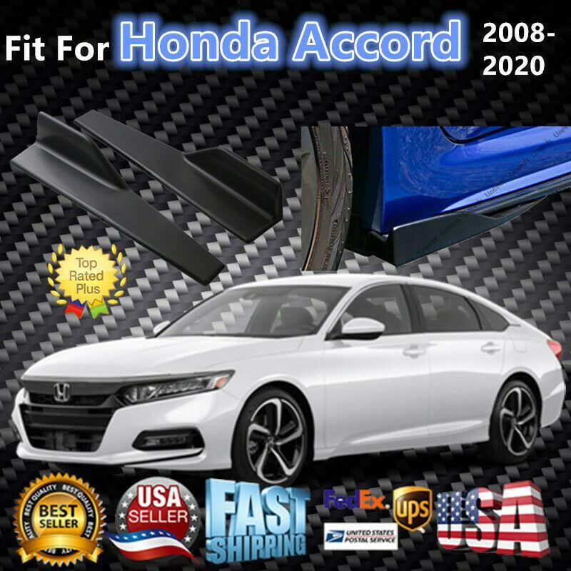 Fit 2008-2020 Honda Accord Black Side Skirts Splitter Spoiler Diffuser Wings - Image 11