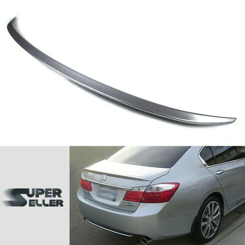 Fit 2013-2017 Honda Accord Alabaster Trunk Spoiler wing (Silver Metallic/NH700M) - Image 2