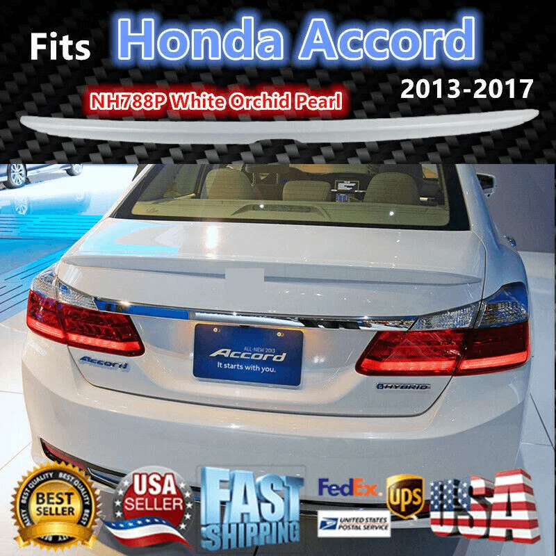 Fit 2013-2017 Honda Accord Rear Trunk Spoiler wing (White Orchid Pearl NH788P) - Image 9