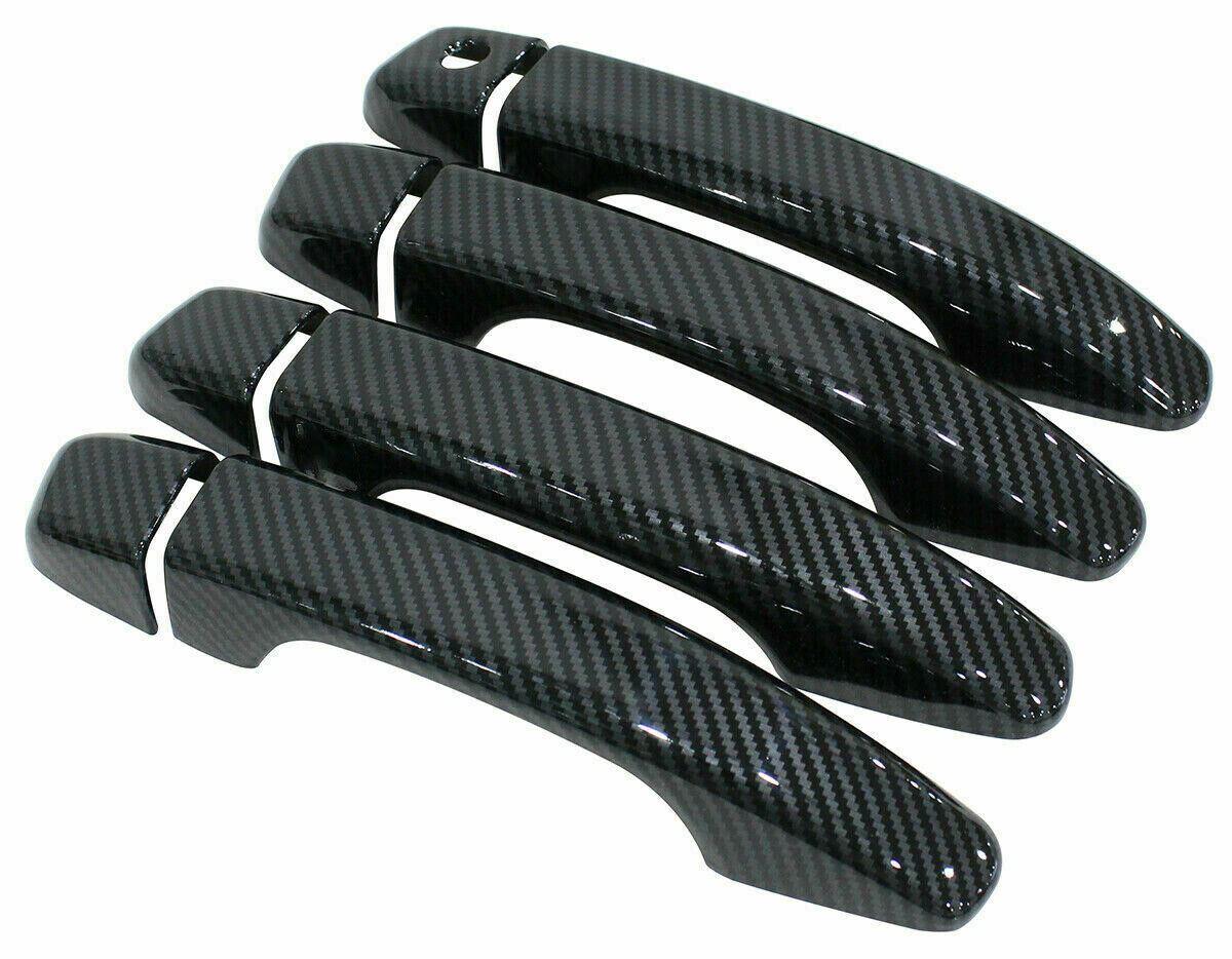 Fit 2018-2023 Honda Accord Exterior Door Handle Cover Trim (Carbon Fiber Print)
