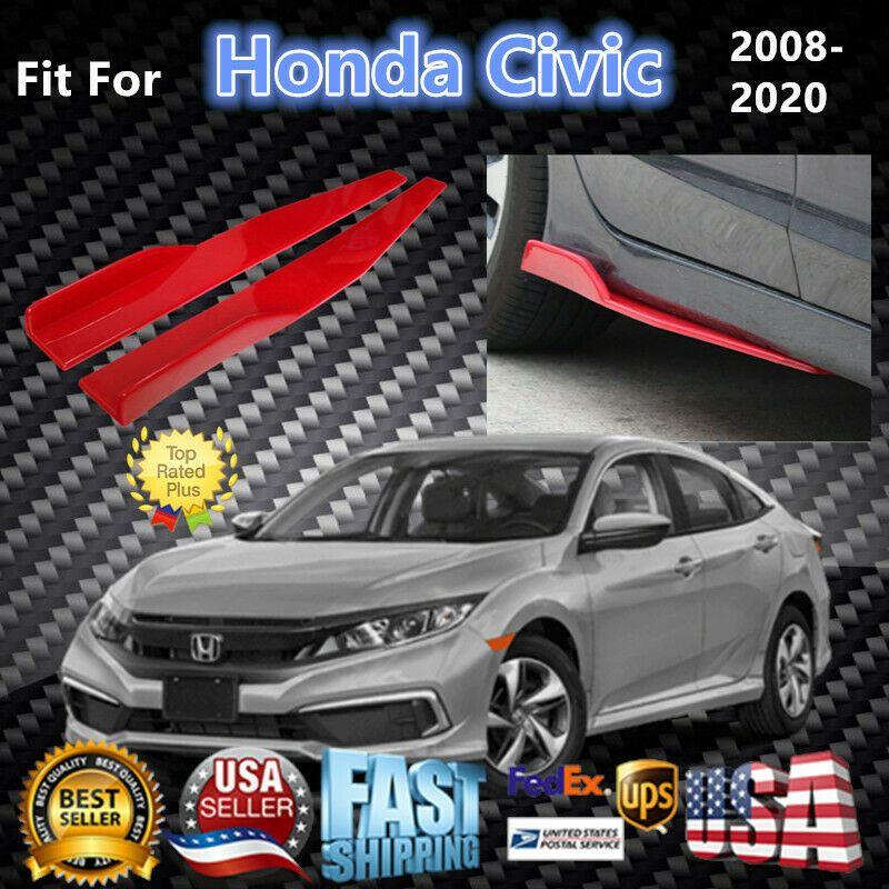 Fit 2008-2022 Honda Civic Side Skirts Splitters Spoiler Diffuser Wings - Image 2