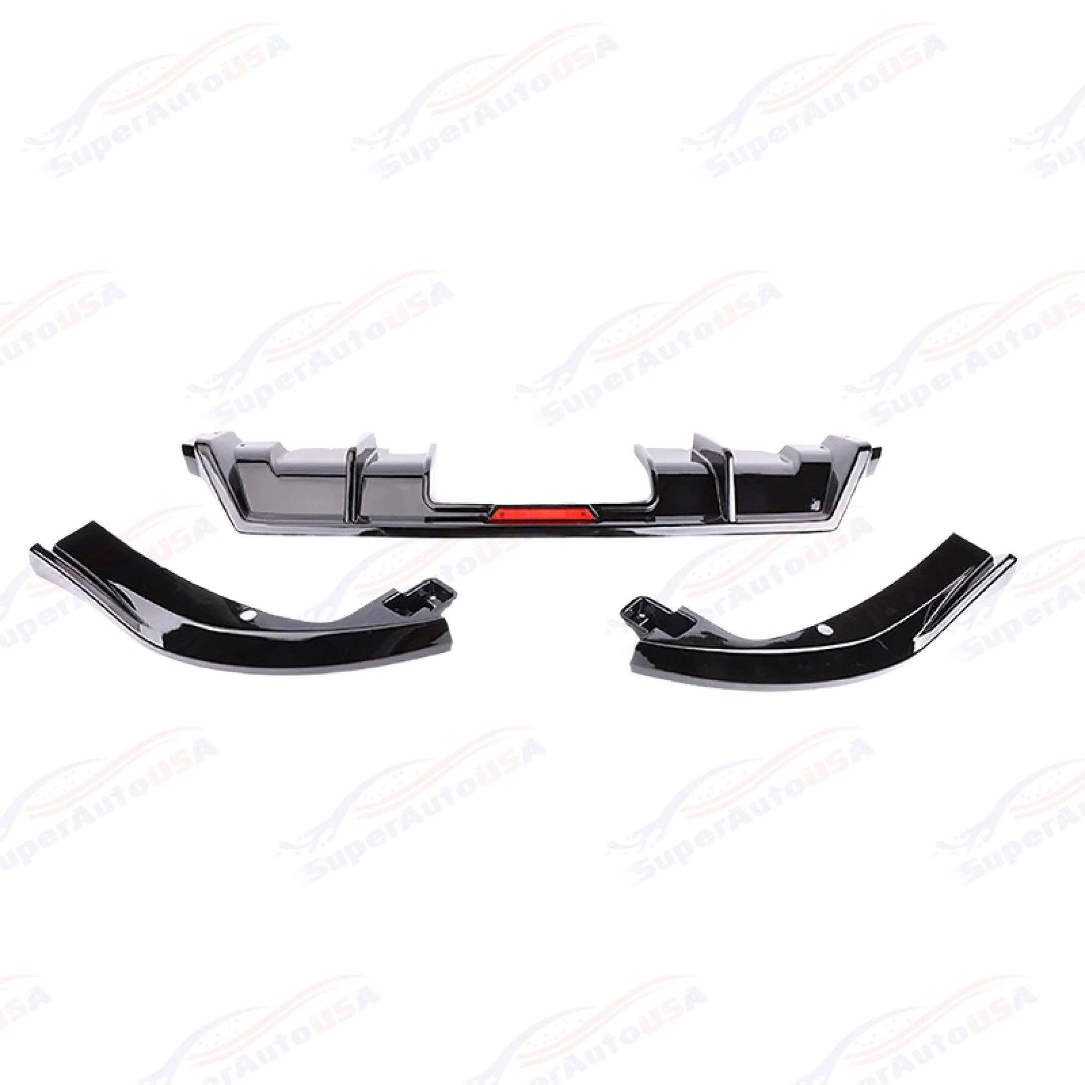 Fits 2016-2021 Honda Civic Sport Sedan Rear Bumper Lip Spoiler Diffuser LED Rear Corners - Image 7