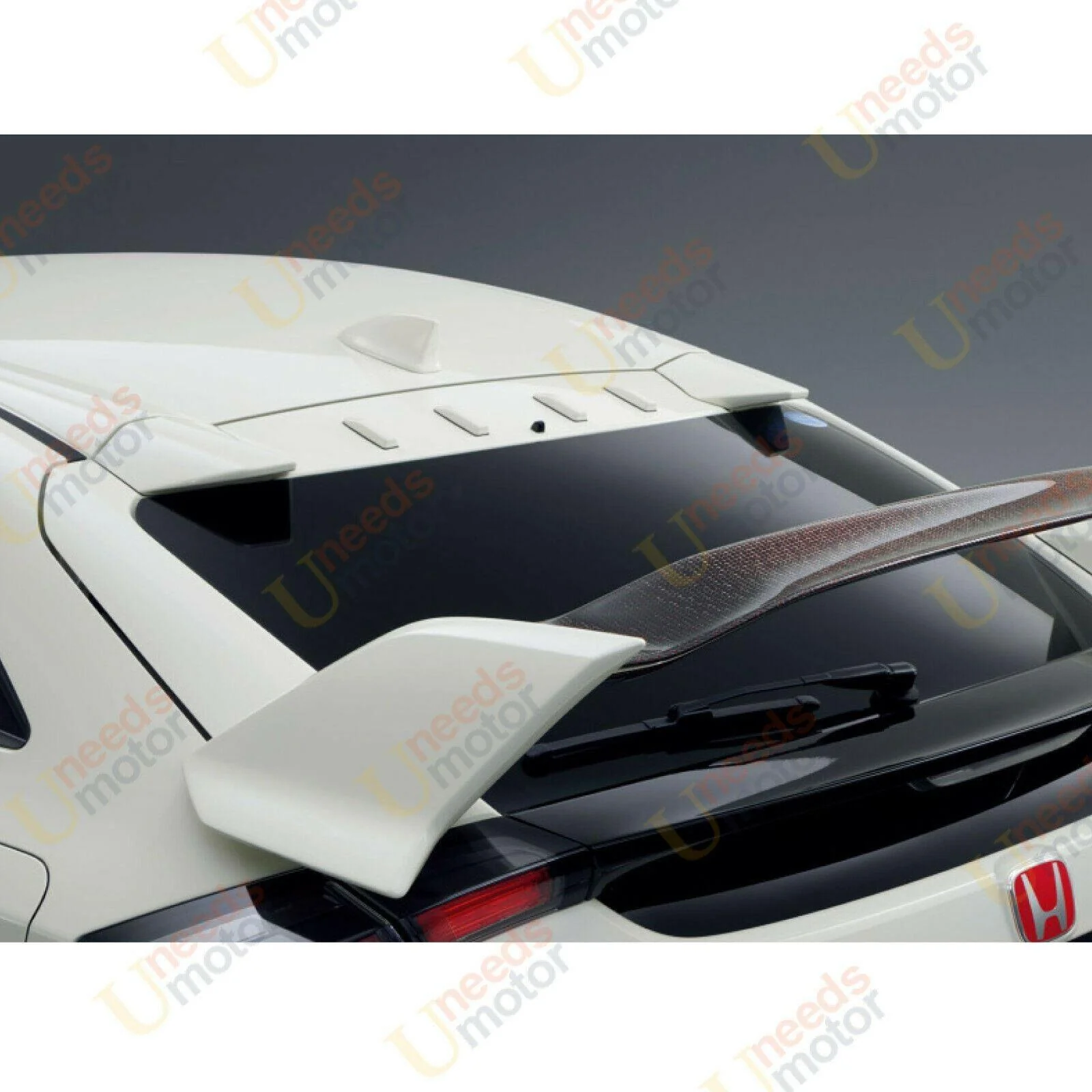 Fit 2016-2021 Honda CIVIC FK4 FK7 5DR Hatchback Type R VORTEX Window Roof Spoiler (White) - Image 2