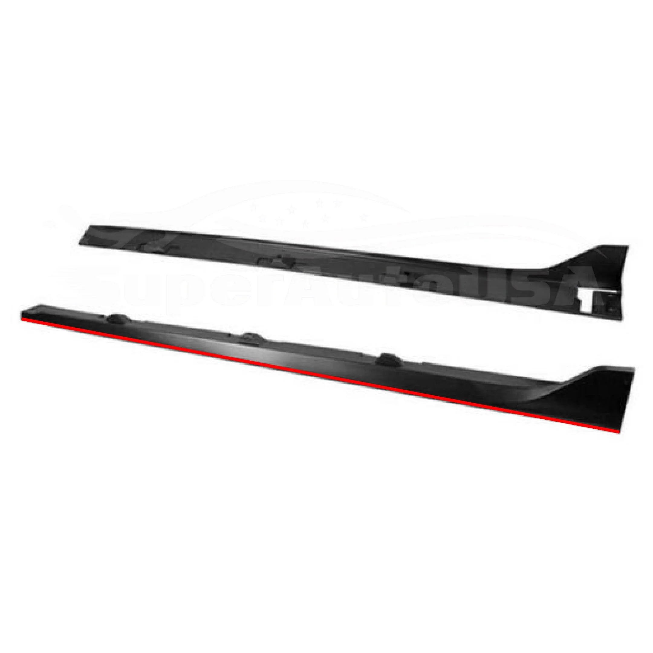 Fits 2016-2021 Honda Civic Hatchback Type R Style Black Side Skirt Extensions - Image 3