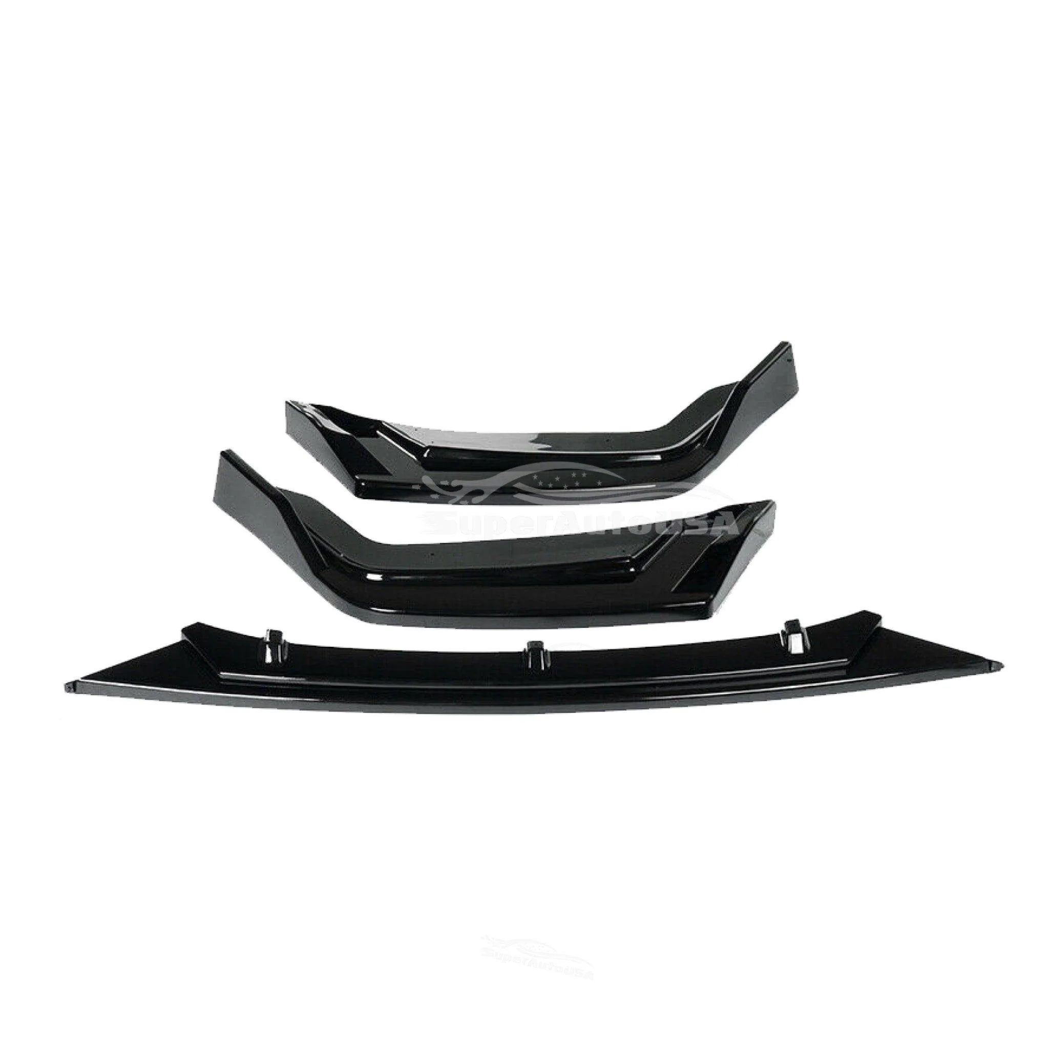 Fits 2017-2021 Honda CIVIC Hatchback Si Performance Front Bumper Lip (Gloss Black) - Image 4