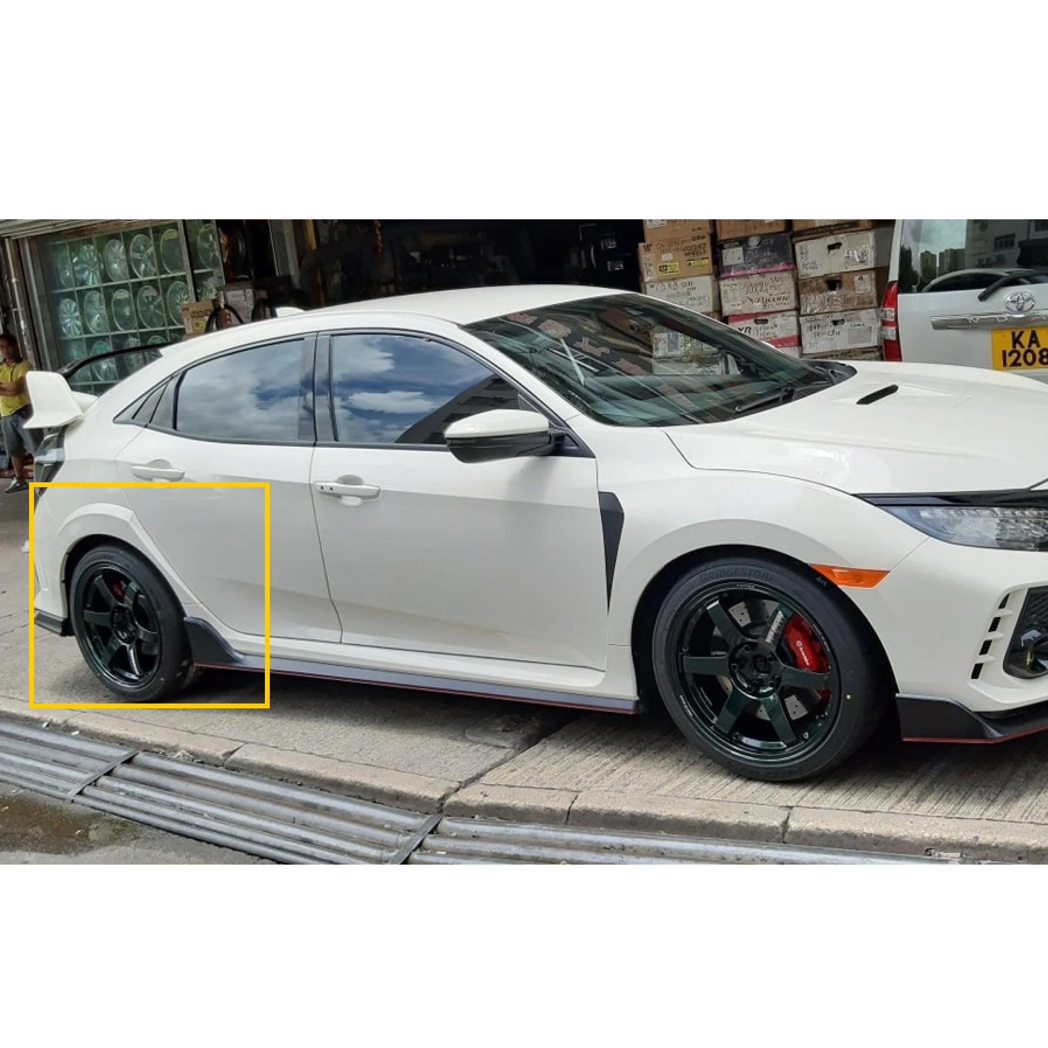 Fit 2016-2021 FK7 Honda Civic Sedan TYPE R FK8 Style Black Arch Flare Rear Fender Guards Cover - Image 2