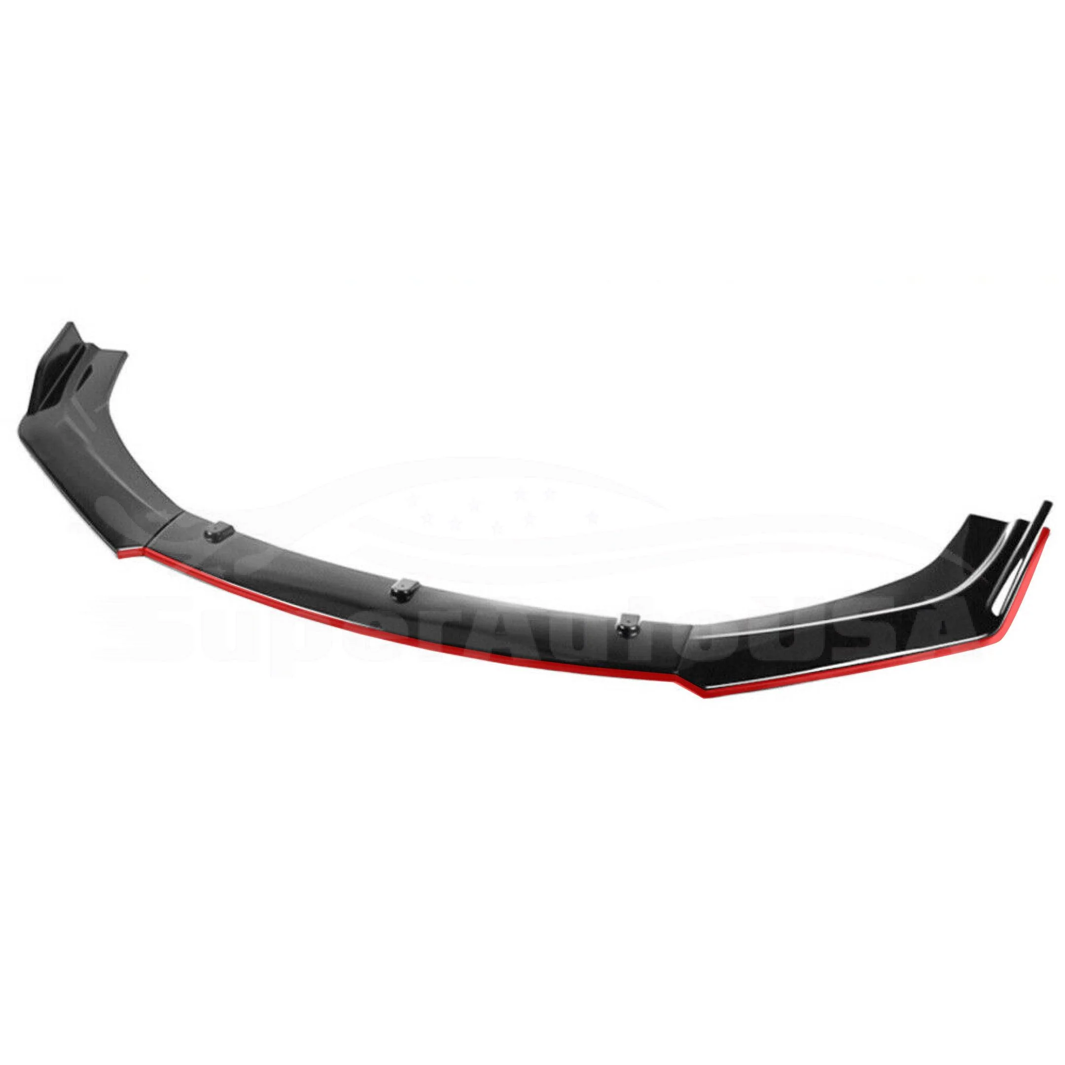 Fit Honda Civic Sedan 2017-2021 Red Trim Performance Front Bumper Lip - Image 3