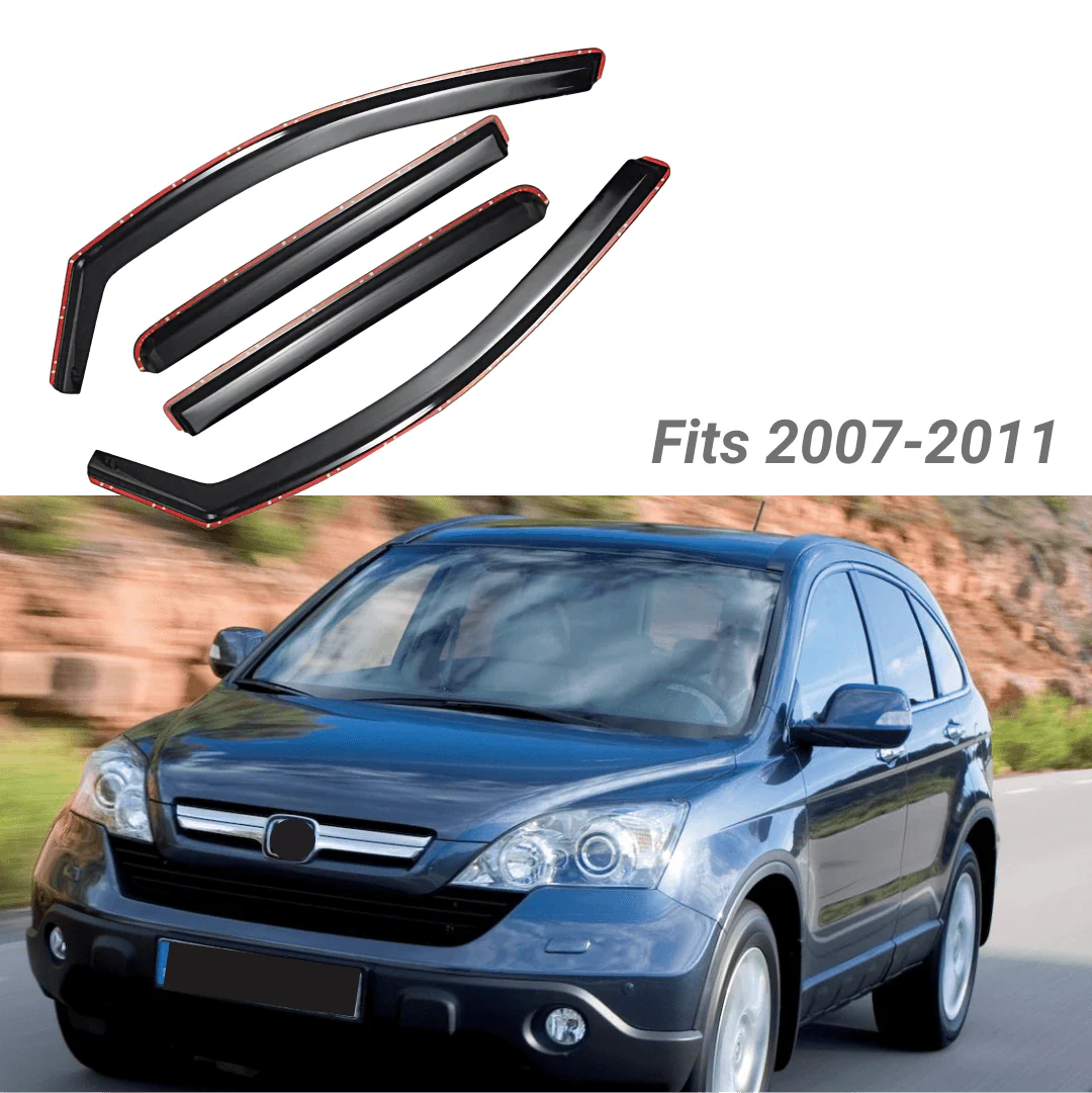 Fit 2007-2011 Honda CRV In-Channel Vent Window Visors Rain Sun Wind Guards Shade Deflectors - Image 2