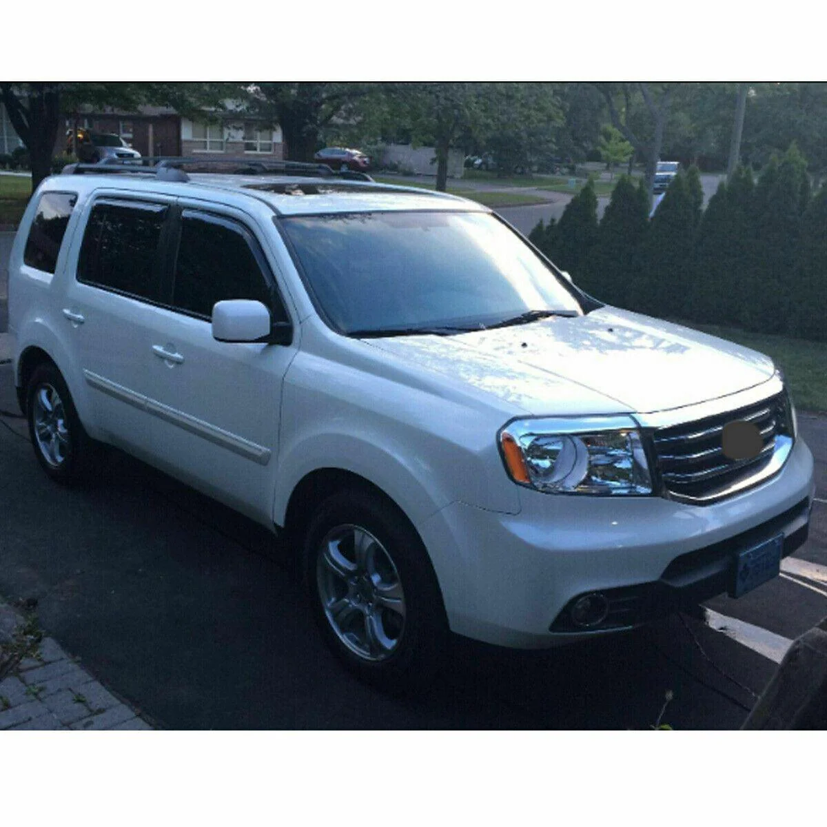 Fit 2009-2015 Honda Pilot Out-Channel Vent Window Visors Rain Sun Wind Guards Shade Deflectors - Image 2