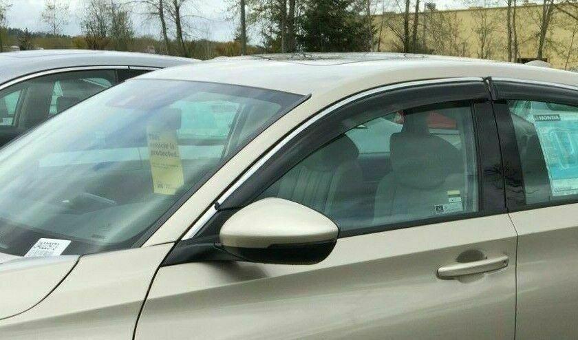 For Hyundai Accent 2012-2017 Sedan Clip-On Chrome Trim Vent Window Visors Rain Sun Wind Guards Shade Deflectors - Image 3