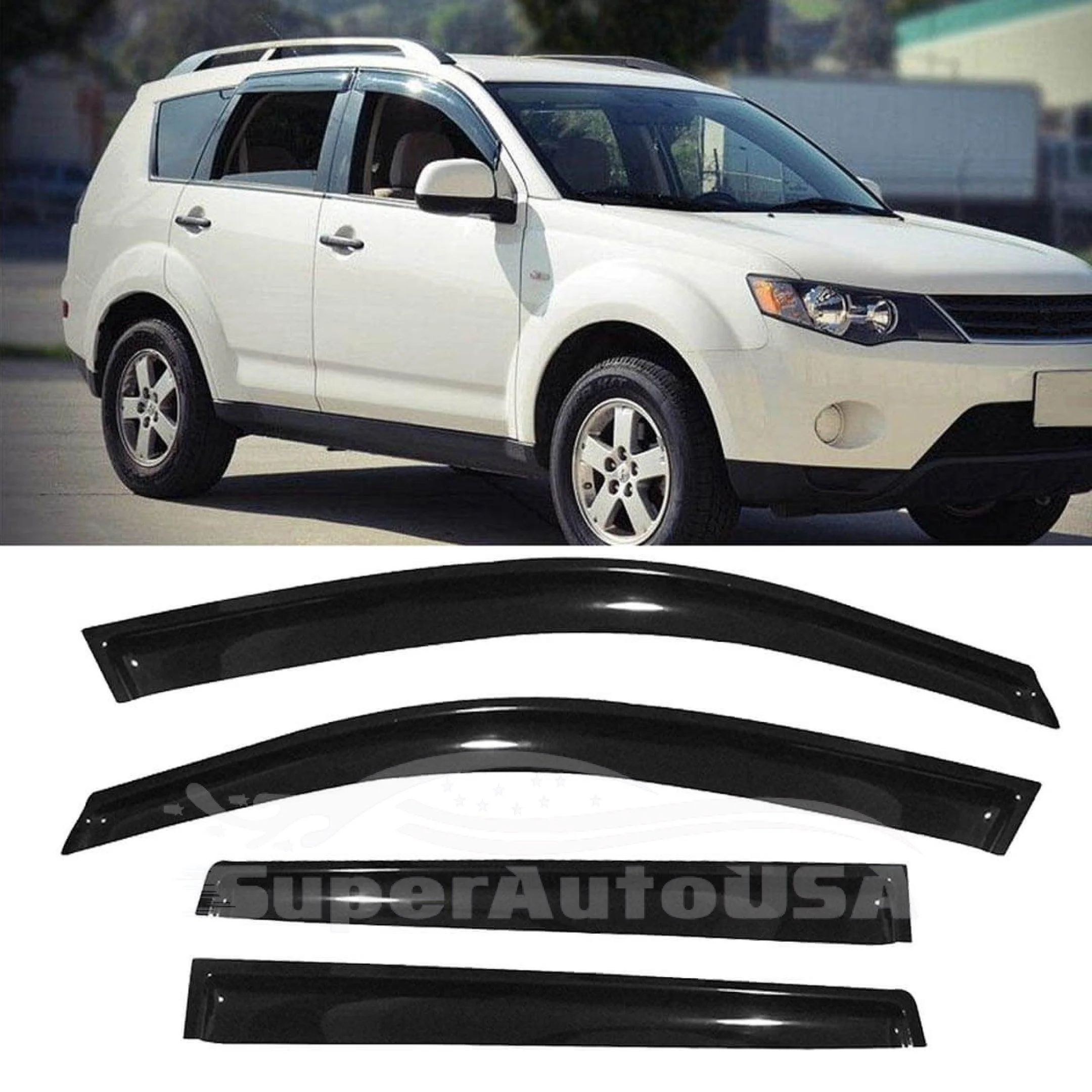For Hyundai Elantra 2017-2020 Out-Channel Vent Window Visors Rain Sun Wind Guards Shade Deflectors - Image 3
