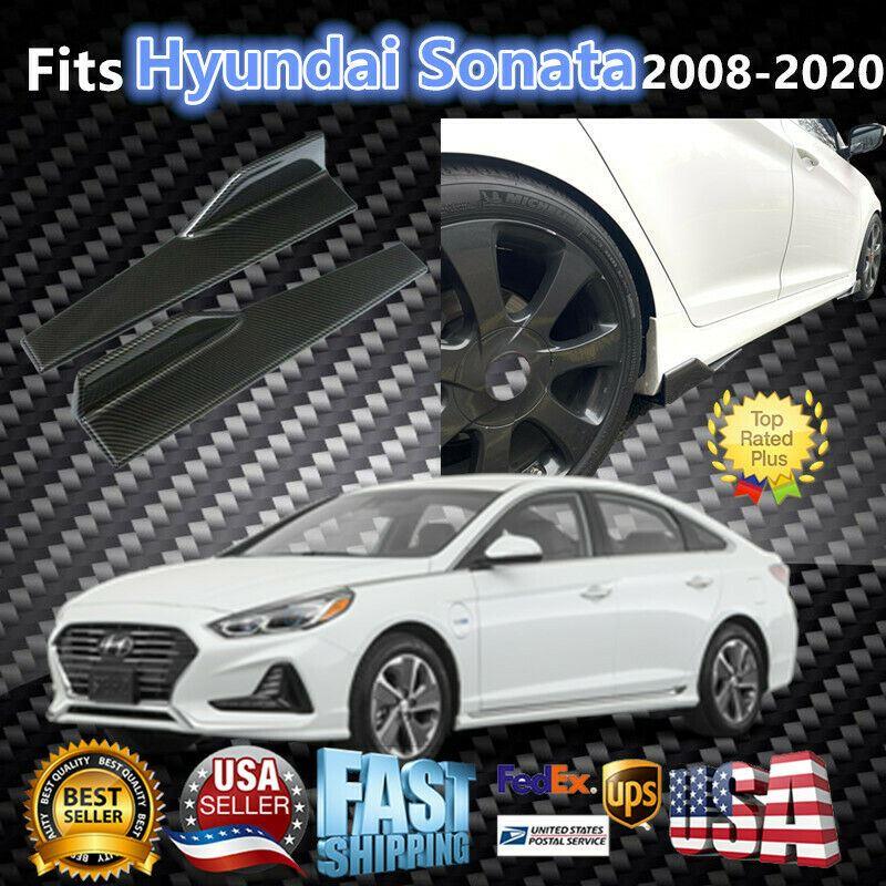 For Hyundai Sonata 2008-2020 HSide Skirts Diffuser Wings (Carbon Fiber Style) - Image 7