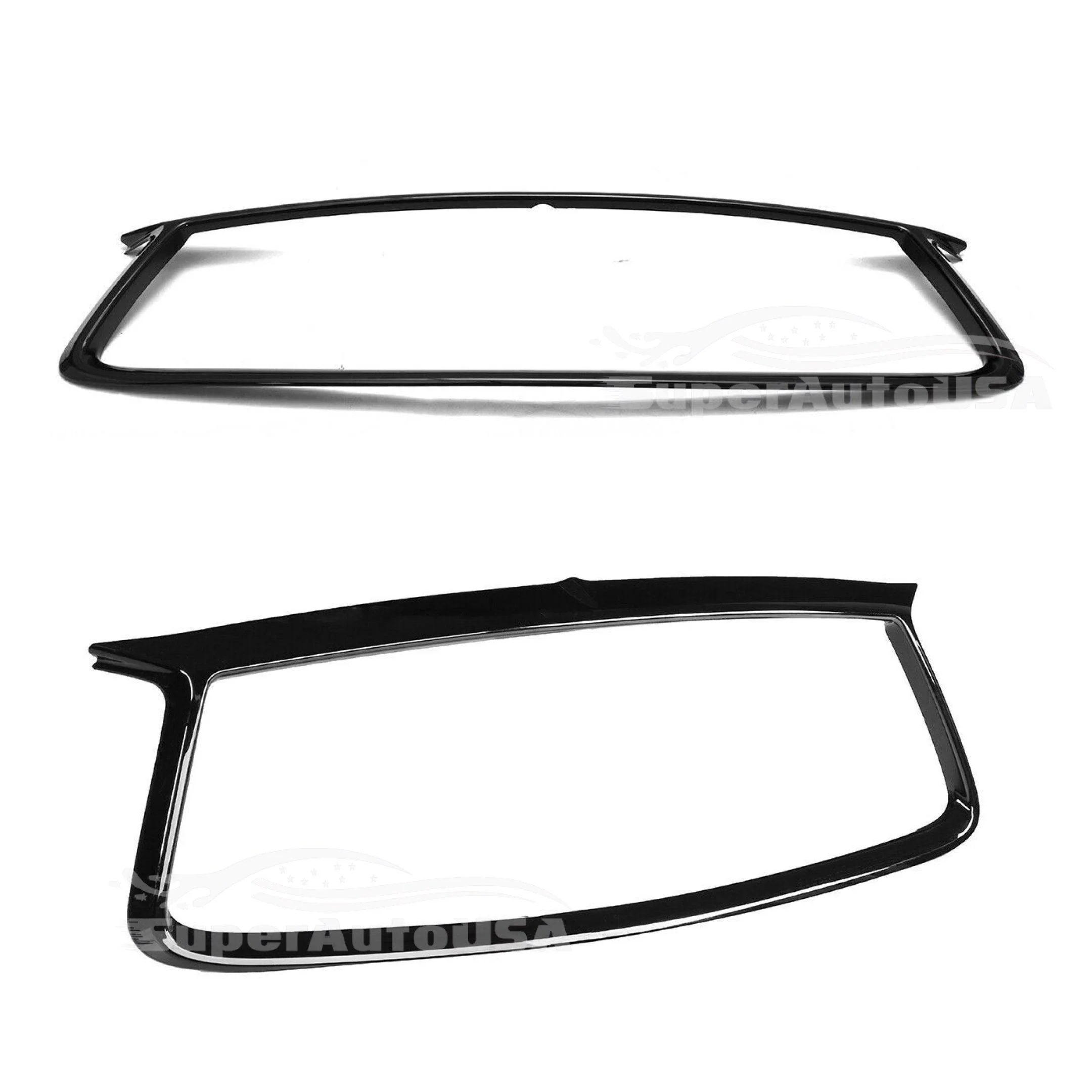 Fits 2017-2022 Q60 Front Grille Grill Outline Trim Frame Cover (Gloss Black) - Image 3