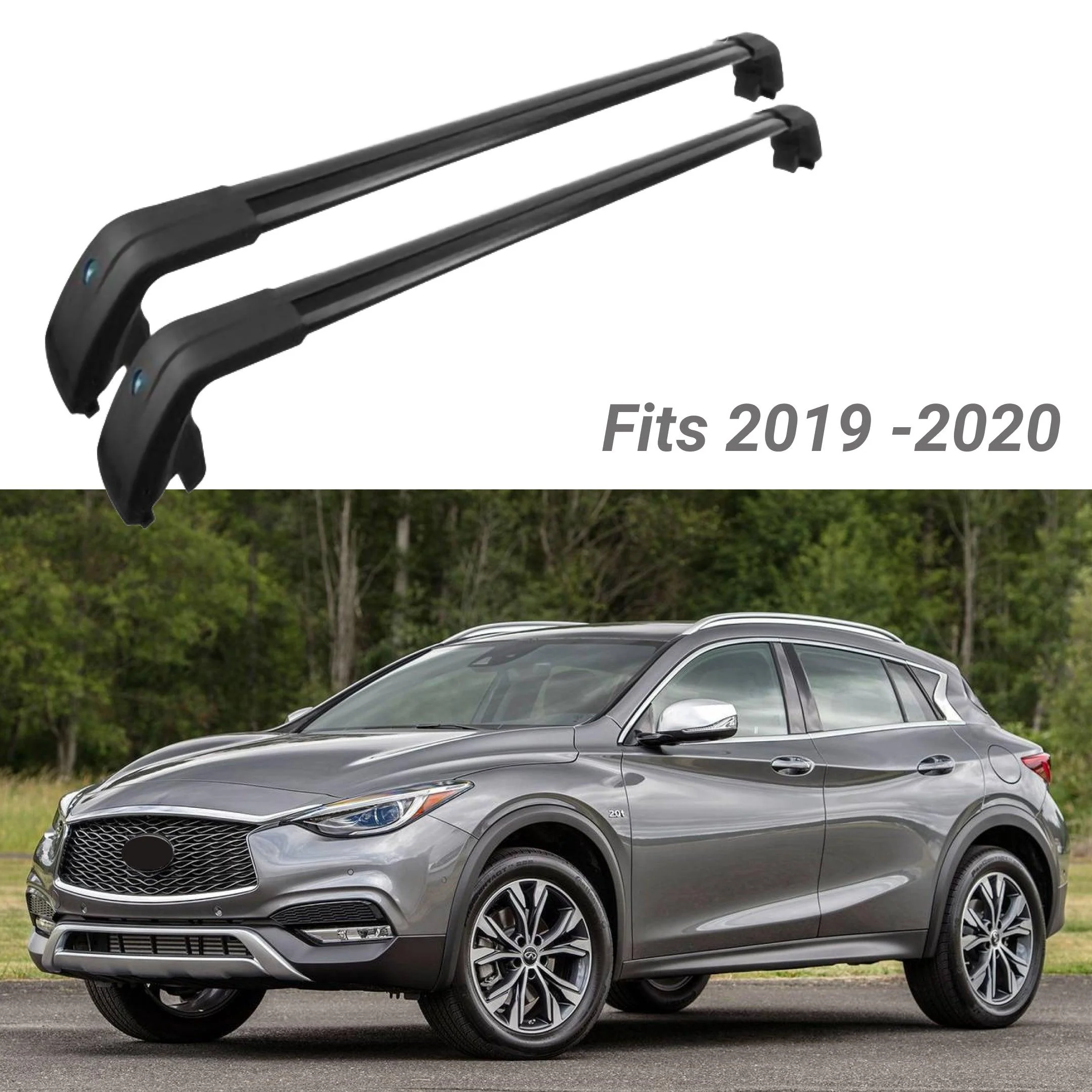 Roof Rack Cross Bars - Best Black | Fits Infiniti QX30 (17-19) - Image 2