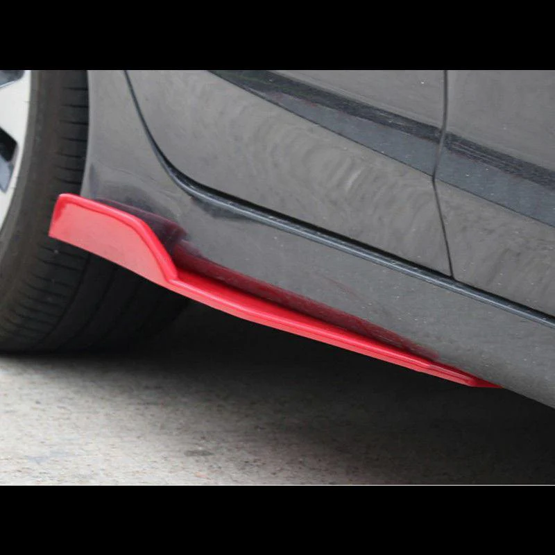 Fit 2008-2020 Mazda 3 Side Skirts Splitters Spoiler Diffuser Wings (Red) - Image 6