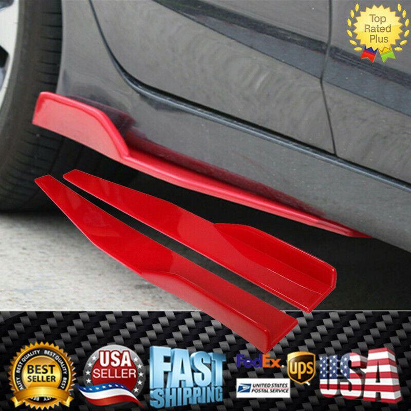 Fit 2008-2020 Mazda 3 Side Skirts Splitters Spoiler Diffuser Wings (Red) - Image 7