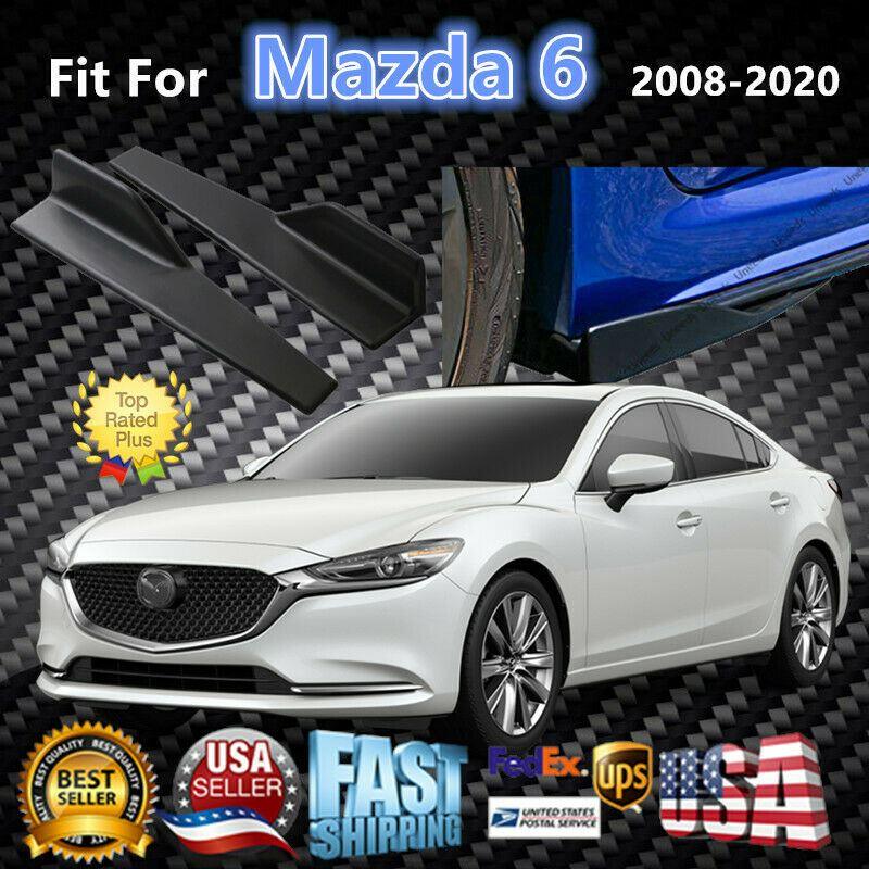 Fit 2008-2020 Mazda 6 Black Side Skirts Splitter Spoiler Diffuser Wing - Image 11