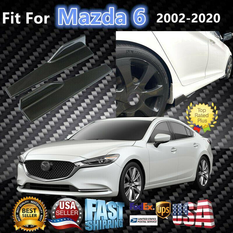 Fit 2008-2020 Mazda 6 Side Skirts Diffuser Spoiler Wings (Carbon Fiber Print) - Image 7
